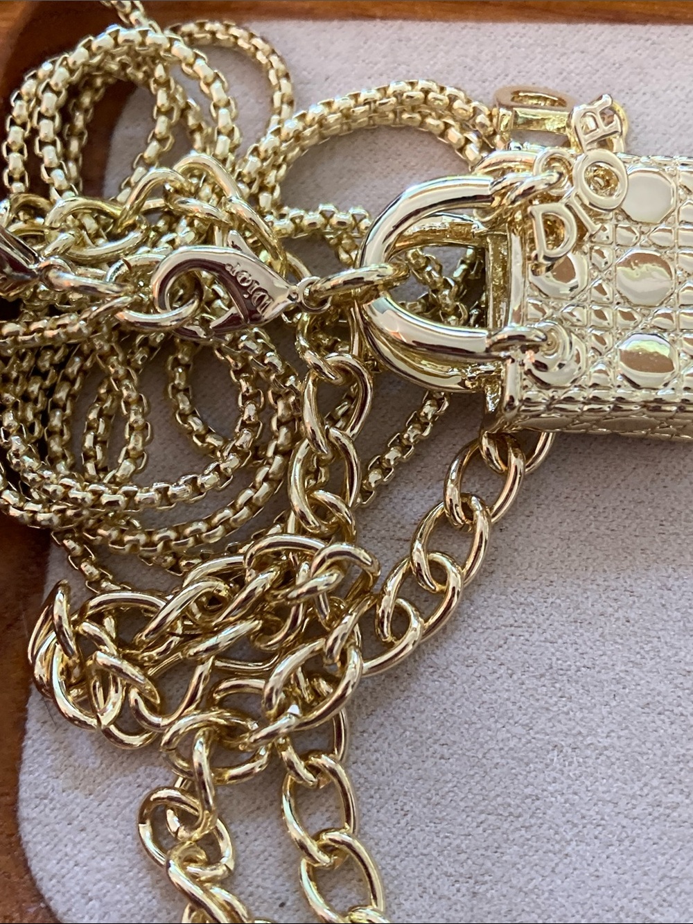 Dior Gold Chain Waist Belt with Padlock Charm - Picture 5 of 5
